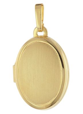 trendor Schmuck Ovales Medaillon 925 Silber Vergoldet Anhänger 15x11 mm 21568