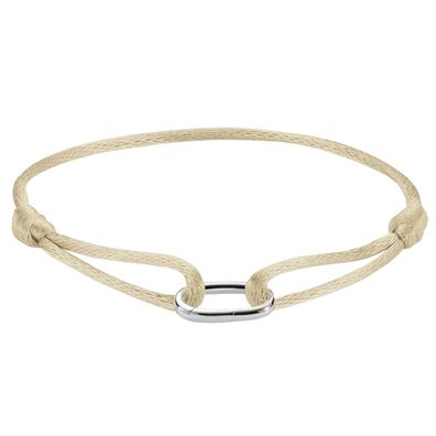 Thomas Sabo Schmuck Textil-Armband Connect Silber Beige C1210-001-19-L24V