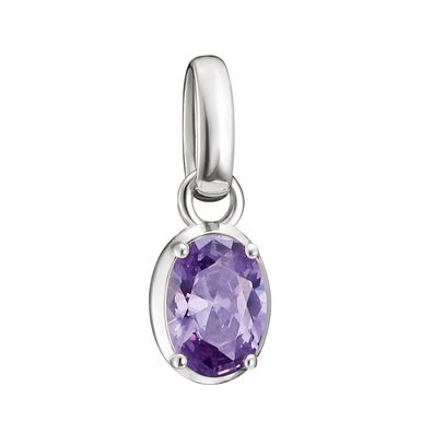 Thomas Sabo Schmuck Charm-Anhänger Oval Lila Connect Silber CC1330-051-13