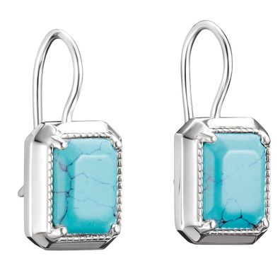 Thomas Sabo Schmuck Damen-Ohrringe Elyndra Oktagon Türkisfarben Silber H2339-404-17