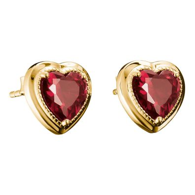 Thomas Sabo Schmuck Damen-Ohrringe Ohrstecker Elyndra Herz Granatrot H2344-414-10