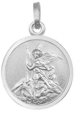 trendor Schmuck Kinder-Anhänger Erzengel Michael 925 Silber Rhodiniert ? 16 mm 21645