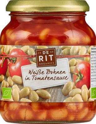 6x deRit Weiße Bohnen in Tomatensoße 360g