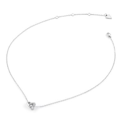 Guess Schmuck Damen-Halskette Herzen Silberfarben JUBN06013JWRHT/U