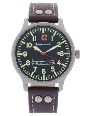 Messerschmitt Herren-Quarzuhr Flieger ME109 Rote 12 109-42R12L