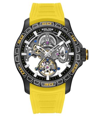 Police Herrenuhr Automatik Spirit Gelb PEWGR0097805