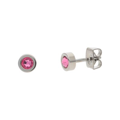 Boccia Schmuck Titan-Ohrstecker für Kinder Pink 05095-02