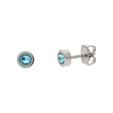 Boccia Schmuck Kinder-Ohrringe Titan Ohrstecker Türkis 05095-03
