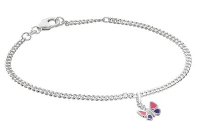 trendor Schmuck Mädchen-Armband mit Schmetterling 925 Silber Rhodiniert 21585