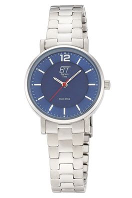 ETT Eco Tech Time Damen-Armbanduhr Solar Stahl/Blau ELS-12165-31M