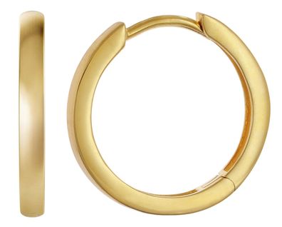 trendor Schmuck Unisex Ohrringe Klapp-Creolen Gold 333/8K 16x2 mm 21694