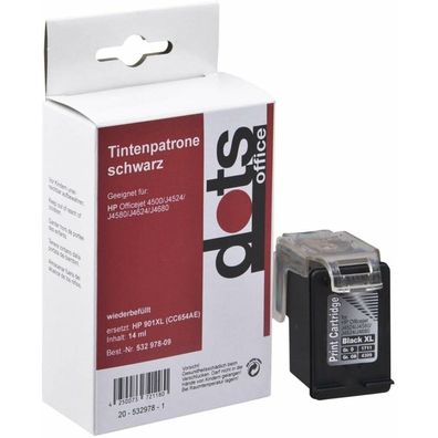 dots schwarz Tintenpatrone ersetzt HP 901XL (CC654AE)
