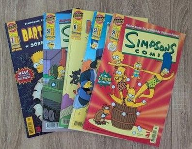 Simpsons Comics 2001 Set Nr 1 6 53 54 56 Sammlung Dino