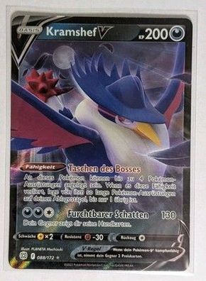 Kramshef-V 088/172 Pokemon Strahlende Sterne Karte Deutsch