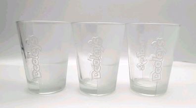 Dooley's 3x Tumbler Longdrink Gläser transparent matt Toffee Likör BEHN