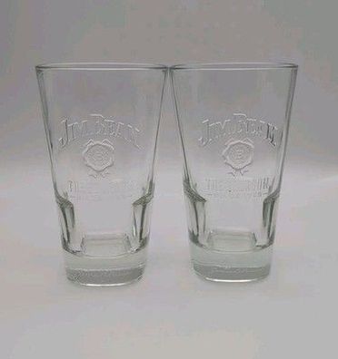 Jim Beam Bourbon Whiskey 2er Gläser Set 2cl 4cl Messmarken Bar