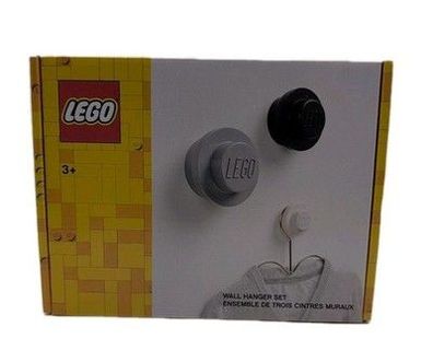 LEGO Wandhaken 4016 3er Set schwarz grau weiß