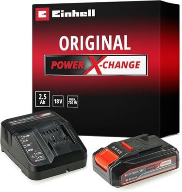 Original Einhell 18V 2,5 Ah Power X-Change Starter Kit mit Akku und Ladegerät