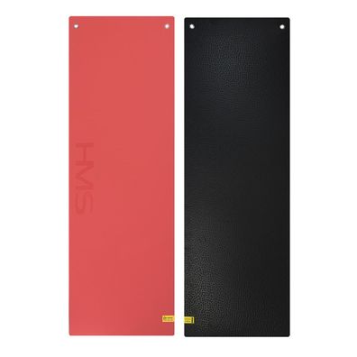 HMS Premium MFK03 Fitnessmatte Rot Schwarz mit Ösen 180 × 60 cm