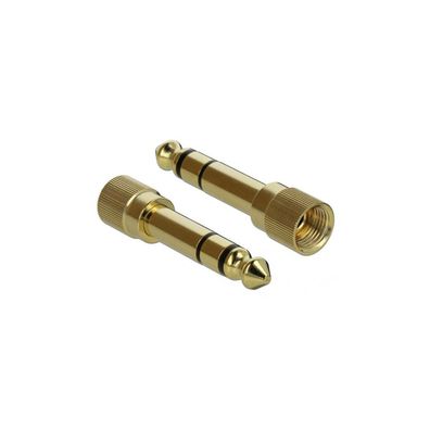 Delock DELOCK Adapter 6,5mm Klinkenst.> 3,5mm Klinkenbu.3pin 2 Stück