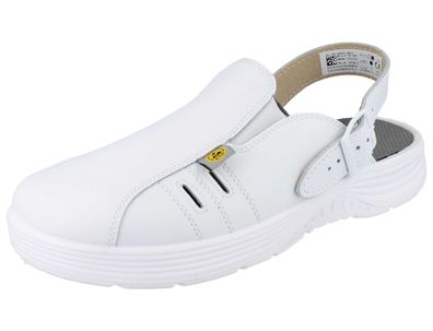 ABEBA X-Light Damen Herren Berufsschuh OB weiss Glattleder