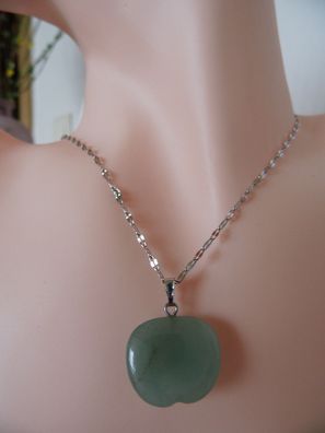 Elegante Halskette aus hochwertigem Edelstahl 304 Anhänger Grüner Aventurin