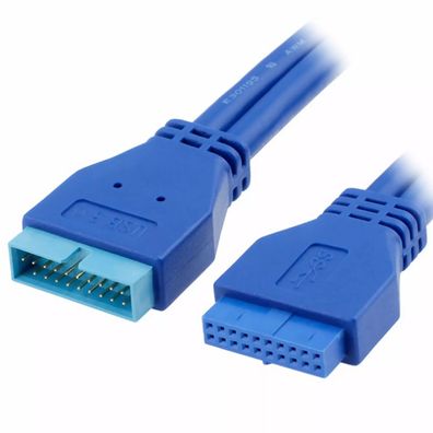 D57 USB 3.0 Mainboard Verlängerungskabel 20Pin Pfostenbuchse Adapter intern PC