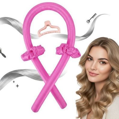 Hitzefreies Lockenband Set mit Haarspange und Haargummis für Locken ohne Hitze