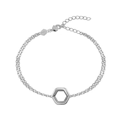 Breil Doppelter Stahlarmreif für Damen Hexagonia TJ3509