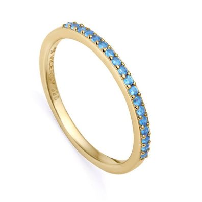 Viceroy Vergoldeter Ring mit blauen Zirkonen Trend 9118A014 50 mm