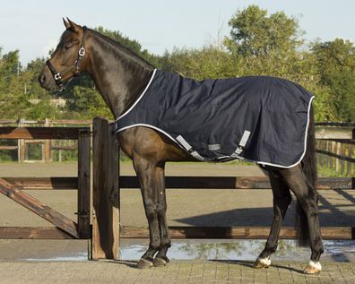 QHP Führmaschinendecke blau 0gr 600D wasserdicht Kreuzbegurtung