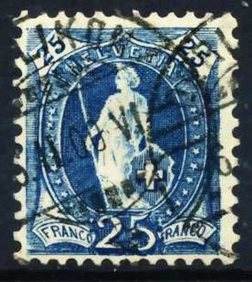 Schweiz ST. HELV Nr 67Ca zentrisch gestempelt X696CF2