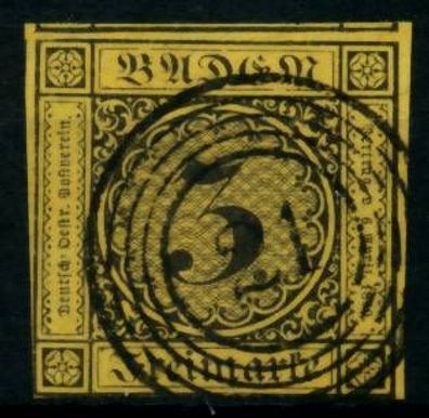 BADEN Ausgaben VON 1851 - 1858 Nr 2a gestempelt X6BBF4E