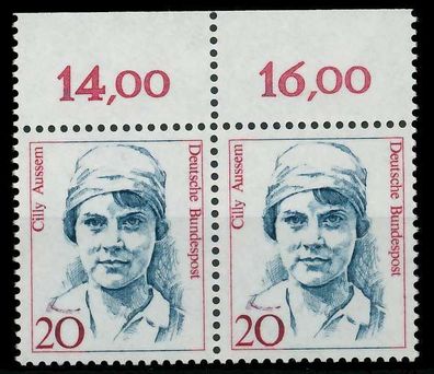 BRD DS FRAUEN Nr 1365 postfrisch WAAGR PAAR ORA X7D7DFA
