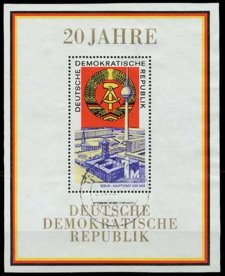 DDR BLOCK Kleinbogen Block 28 gestempelt X0E92AA