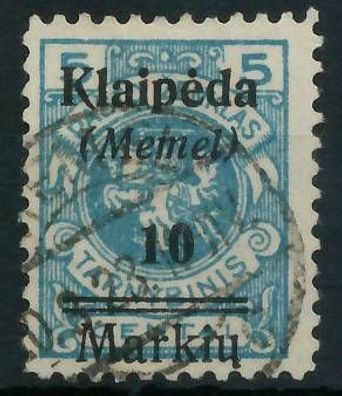 MEMEL 1923 Nr 129 gestempelt gepr. X478916