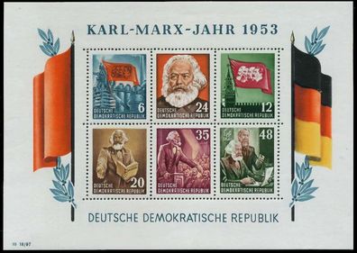 DDR BLOCK Kleinbogen Block 8AYI postfrisch X53AA46
