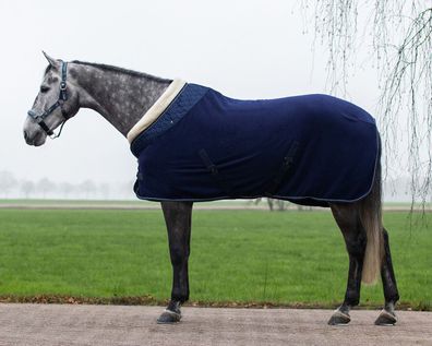 QHP Fleece Decke Brilliance blueberry Abschwitzdecke