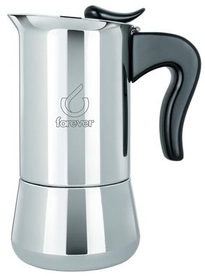 forever Cafetière espresso Miss Splendy 10 tasses induction Acier inoxydable