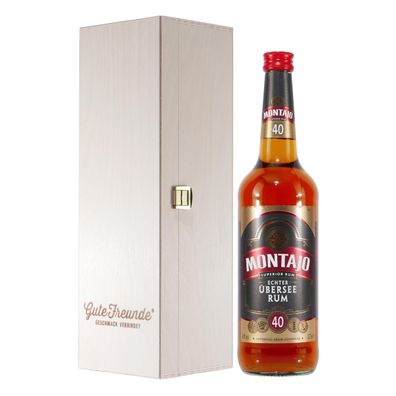 Montajo Echter Übersee Rum 40% mit Geschenk-Holzkiste