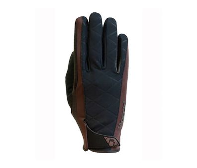 Roeckl Wattens schwarz/mokka Unisex Reithandschuhe