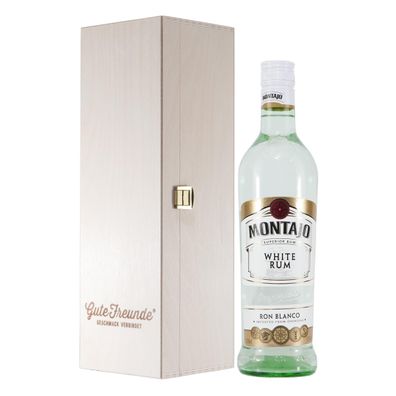 Montajo White Rum mit Geschenk-Holzkiste