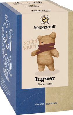 6x Sonnentor Ingwer Tee, Doppelkammerbeutel 23,4g