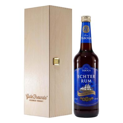 Ron Taboga Echter Rum 40% mit Geschenk-Holzkiste