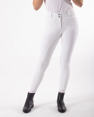 QHP Damen Reithose Liva Vollbesatz weiß