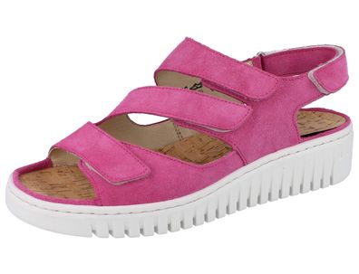 Waldläufer H Willow Damen Sandale pink Velourleder