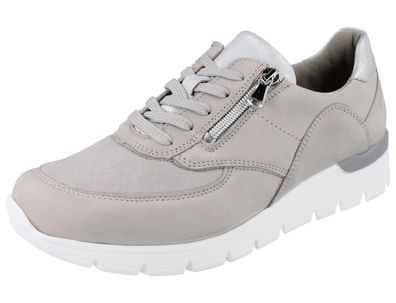 Waldläufer Orthotritt K Ramona Damen Halbschuhe beige grau Nubukleder Textil