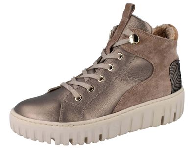 Waldläufer H Livia Damen Stiefelette beige bronze Leder