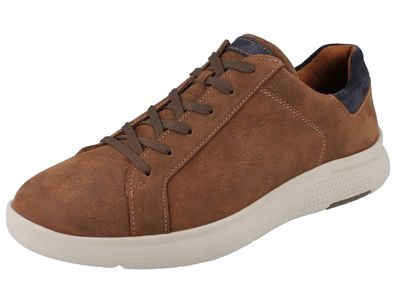 Waldläufer Heiko Herren Schnürschuhe braun Nubukleder