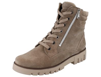 Waldläufer H Serena Damen Stiefelette beige Veloursleder